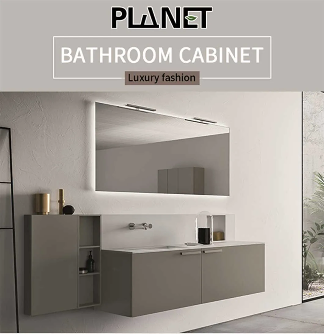 Italian Modern Hotel Wall Hung Bathroom Vanity Floating Cabinet Storage Bathroom Vanities Cabinets