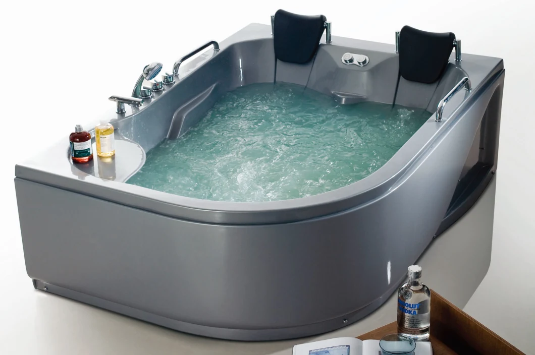 Acrylic Whirlpool Bathtub Water Jets Alcove Soaking SPA Corner ABS Board Whirlpool Massage Bathtub (AB0807A)