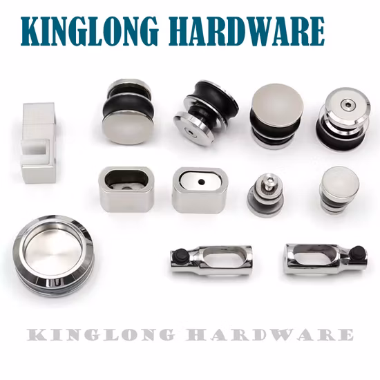Materiale fuso SS304 Raccordo per porta in vetro per porta della doccia, Cerniera per porta in vetro-vetro da 180 gradi in acciaio inossidabile Cerniera per doccia Hardware per il bagno